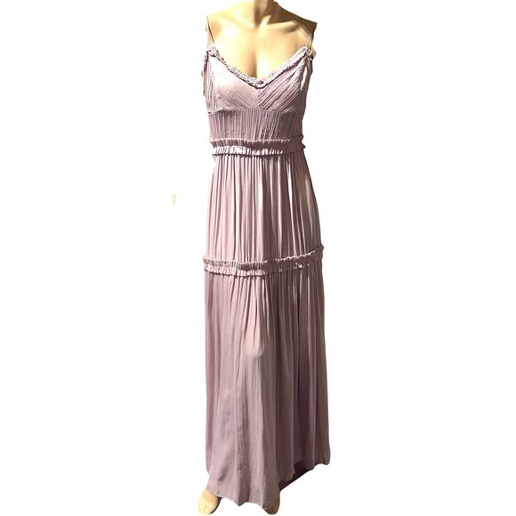 Majorelle Dress Women’s Harsh Gown Lilac Maxi  Ruffle Pleated Size M Medium - Picture 1 of 16